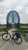 A big blue egg on today's bike ride