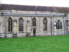dorchester abbey church, oxon late c13 north choir aisle, c17 window marking the truncated north transept (24)