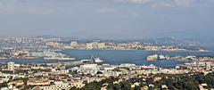 Six-Fours-les-Plages (83) 9 octobre 2014. Vue sur la rade de Toulon depuis le Fort de Six-Fours.