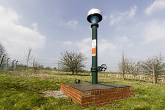 Methane vent pipe near Arkwright Town, Derbyshire