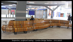Concourse seating London Bridge Station 25 2 2023