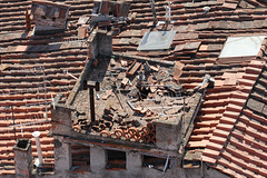 Verfallene Dachterrasse