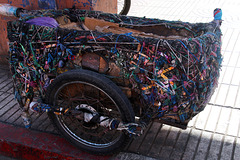 Une révolution dans l'art contemporain , une remorque vélo customisée