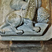 lively lion at the feet of the late c13 knight , dorchester  abbey church, oxon (30)