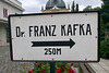 Prague 2019 – Olšany Cemetery – Sign for the grave of Franz Kafka
