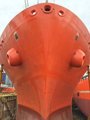 LPG tanker bow section, DSME