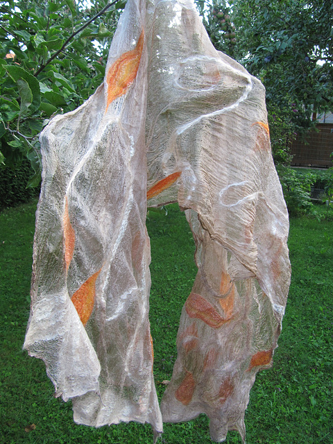 nuno felted shawl