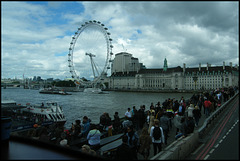 crowds on Westminster Bridge