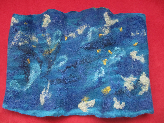 oop scarf - turquoise- two sided