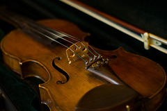 Fiddle in Its Case