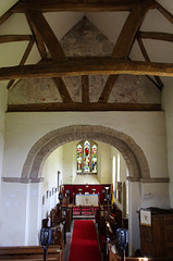 Medieval mural and norman arch