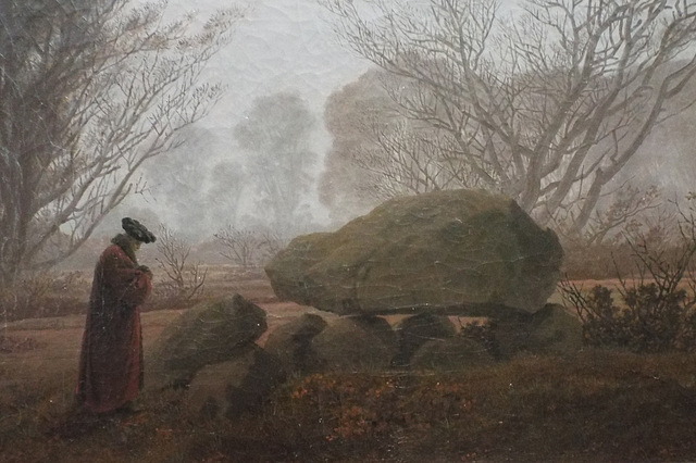 Detail of A Walk at Dusk by Friedrich in the Getty Center, June 2016