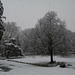 Le parc sous la neige ce matin...