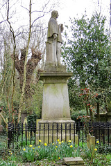 abney park cemetery, stoke newington, london.memorial to dr isaac watts by e.h. baily 1845