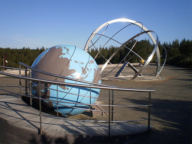 Globe and armillary sphere.