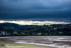 Black clouds over the River Conway estuary