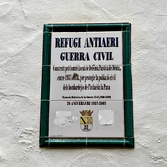 Dénia 2022 – Plaque to commemorate the building of the air-riad shelter