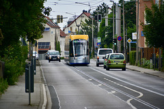 Leipzig 2019 – LVB 1017 approaching the Knautkleeberg terminus