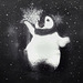 penguin with snowflakes