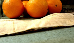 Mask with oranges