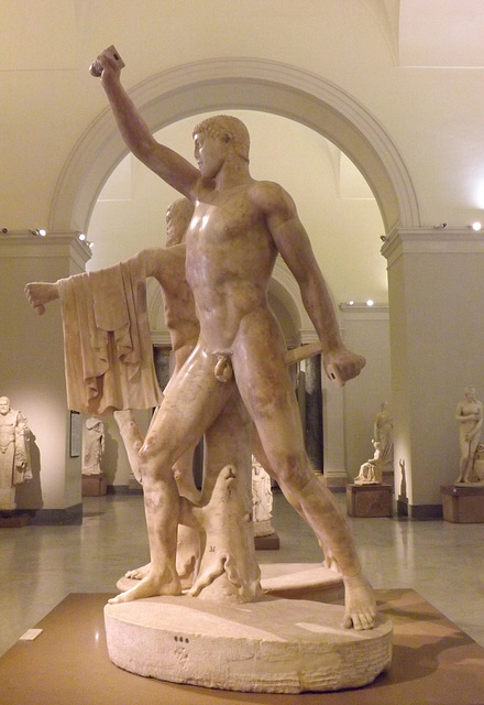 The Tyrannicides Sculptural Group in the Naples Archaeological Museum, July 2012