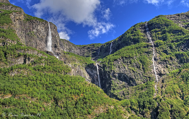 Waterfalls over Gudvangen.