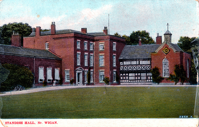 Standish Hall, Near Wigan (Demolished) From a c1900 postcard