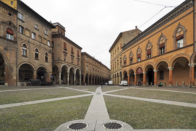 Piazza Santo Stefano, in front of the Abbey of the same name, Bologna