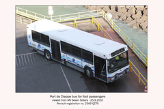 Port de Dieppe bus reg no 2369QZ76 25 9 10