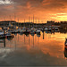 Calm sunset, Scarborough Harbour, North Yorkshire