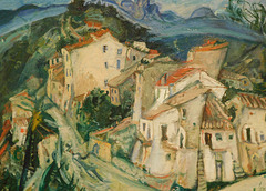 Detail of View of Cagnes by Soutine in the Metropolitan Museum of Art, January 2019