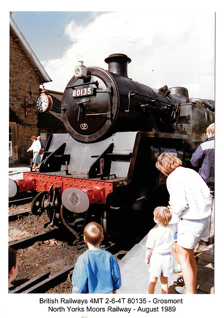 British Railways 4MT 264T 80135 Grosmont NYMR 8 1989
