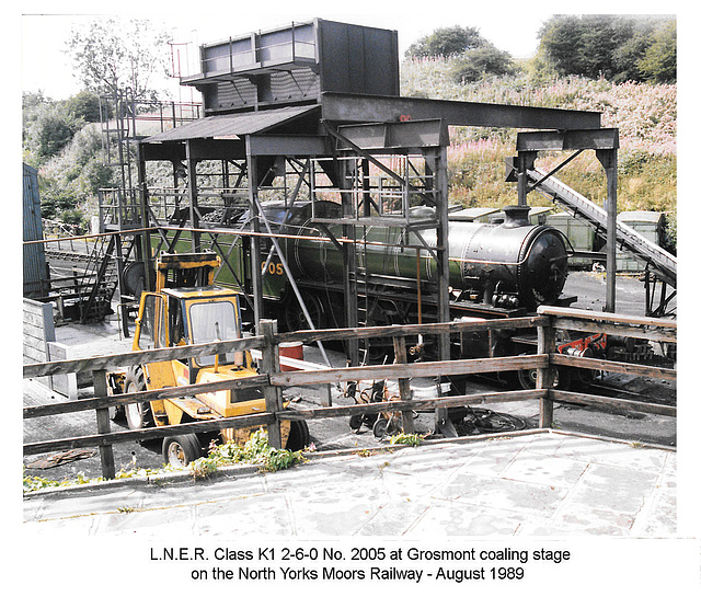 LNER 2005 Grosmont coaling stage NYMR 8 1989
