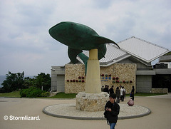 Sculpture of a Whale shark at Churaumi Aquarium Okinawa 01