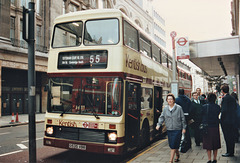 Kentish Bus & Coach 535 (G535 VBB) in New Oxford Street, London – 25 Sep 1991 (152-24)