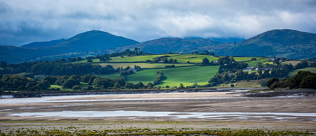 Conway estuary with the Welsh mountains behind
