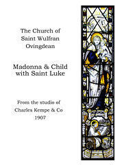 Ovingdean, Saint Wulfran -  Madonna & Child with Saint Luke below by Charles Kempe 1907