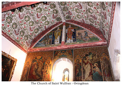 Ovingdean, Saint Wulfran - Sanctuary ceiling & east wall