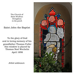 Ovingdean, Saint Wulfran - Saint John the Baptist 1898  - the artist is not recorded.