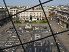 Milano, from the roof of the Cathedral, view of the square