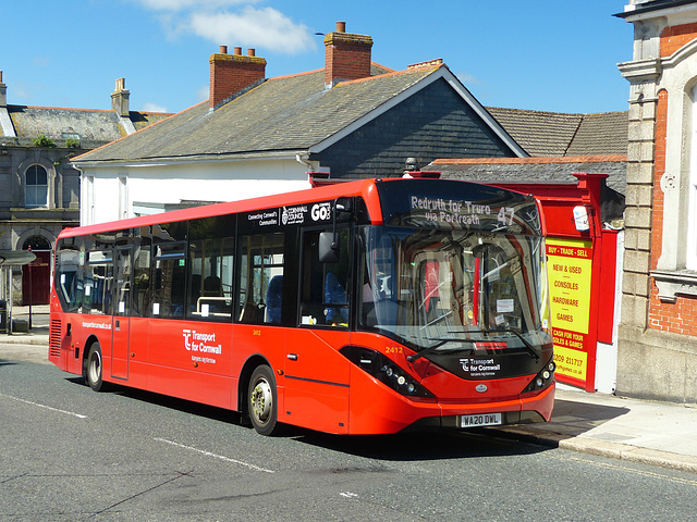 Transport for Cornwall 2412 in Redruth - 19 July 2020