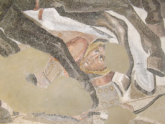 Detail of the Alexander Mosaic in the Naples Archaeological Museum, July 2012