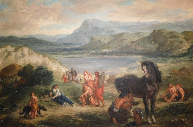 Detail of Ovid Among the Scythians by Delacroix in the Metropolitan Museum of Art, January 2019