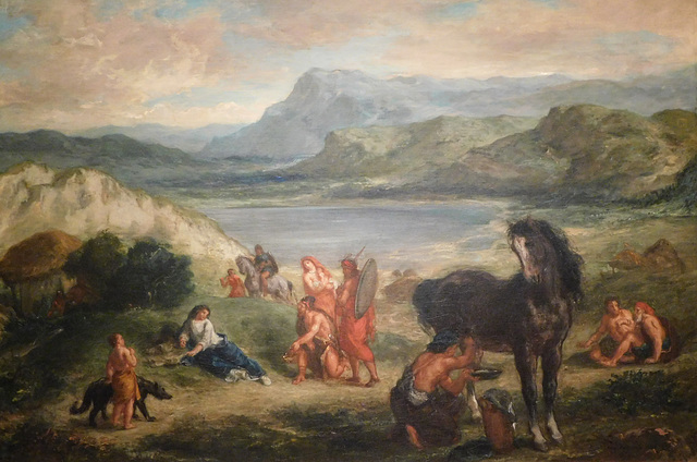 Detail of Ovid Among the Scythians by Delacroix in the Metropolitan Museum of Art, January 2019
