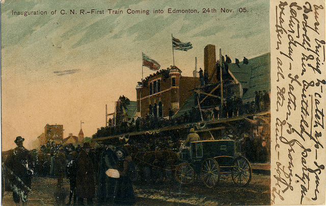 5965. Inauguration of C. N. R. - First Train Coming into Edmonton, 24th Nov. 05