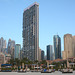U.A.E., Dubai, JBR Beach and Skyscrapers