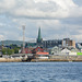 Norway, View of Trondheim with Nidaros Domkirke from the Fjord