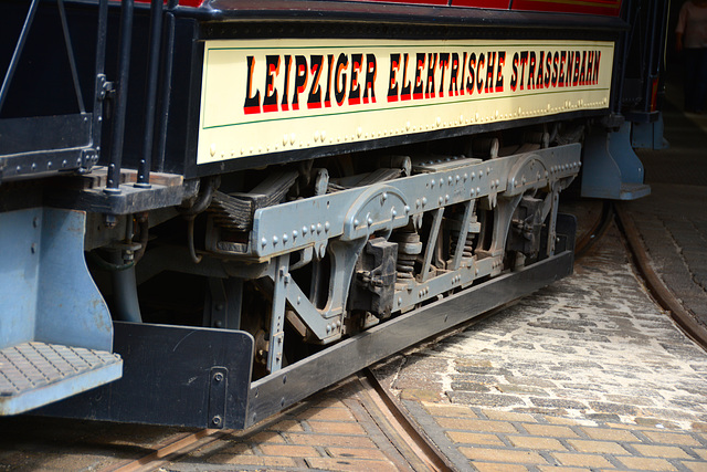 Leipzig 2015 – Straßenbahnmuseum – Undercarriage of tram 179