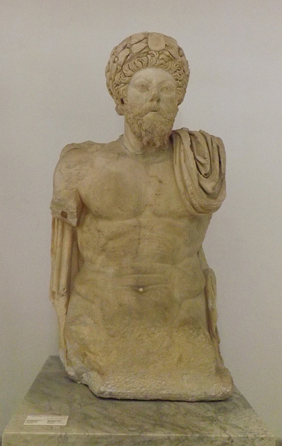 Statue of Marcus Aurelius Crowned from Bulla Regia in the Bardo Museum, June 2014