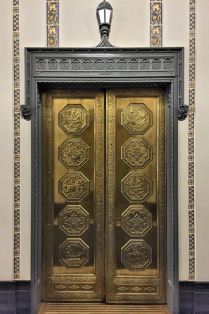 Art Deco Elevator Doors – Lake-Michigan Building Lobby, Chicago, Illinois, United States